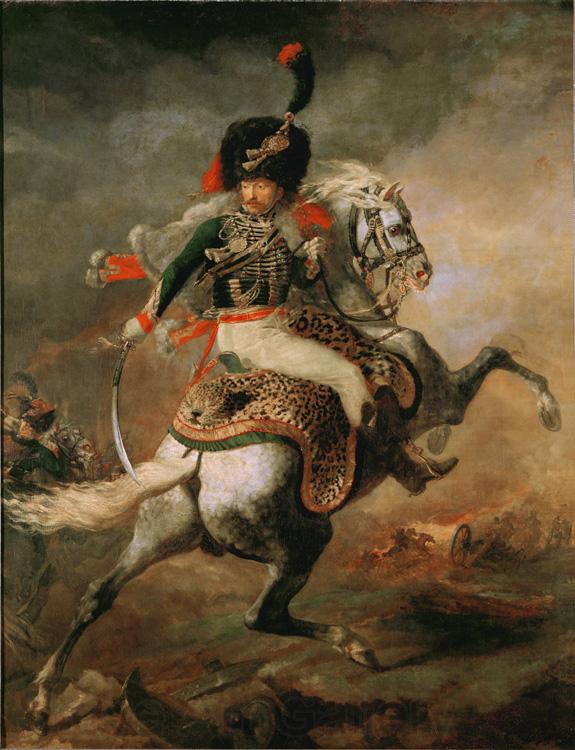 Theodore   Gericault Officer of the Imperial Guard (The Charging Chasseur) (mk09) Spain oil painting art